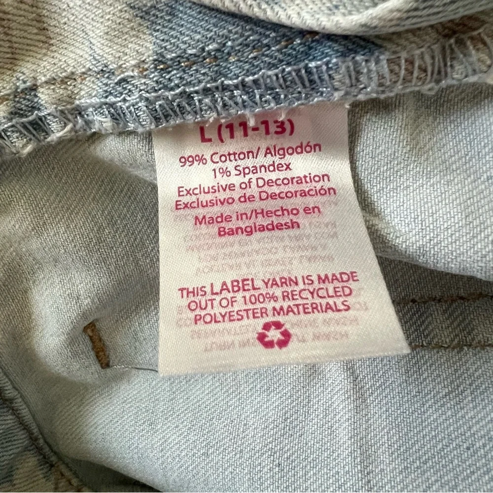 Denim Floral Shortalls - Picture 8 of 8